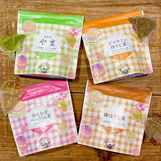 ジャスミンほうじ茶ティーバッグ【ギンガムシリーズ】